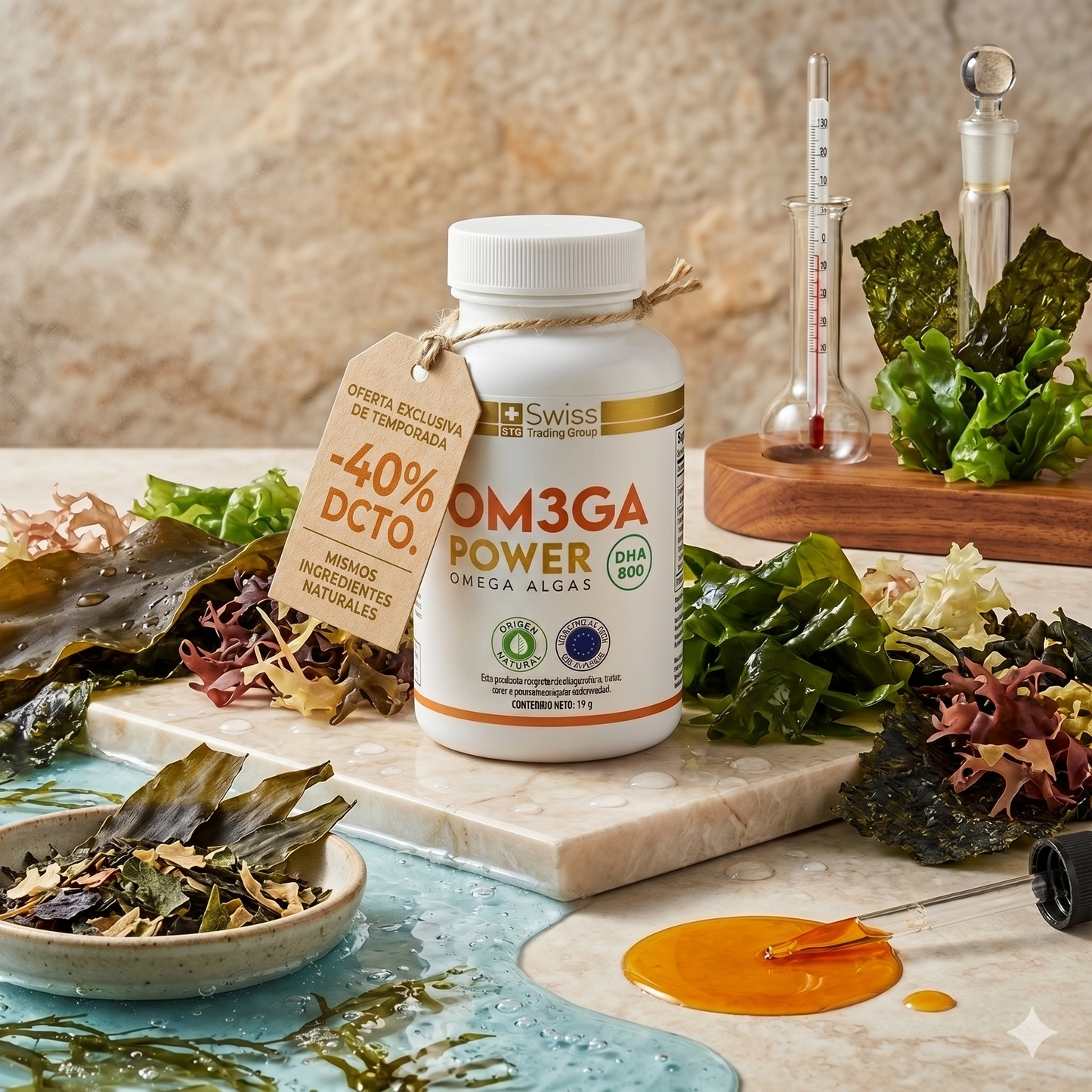 Om3ga Power - Omega 3 de algas DHA 800